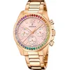 Image de Festina Montre Femme Analogique Acier Inoxydable 316L Rose - Chronographe à Quartz - Verre Minéral Haute Résistance - Étanche 10 ATM - Special Prices F20639/4
