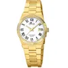 Image de Lotus Montre Femme Analogique en Acier Inoxydable 316l Doré
