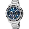 Image de Festina Montre Homme Analogique - Acier Inoxydable 316L Argenté - Quartz - Chronographe - Calendrier - Verre Minéral Haute Résistance - Étanche 20 ATM - F20724/2 Chrono Bike