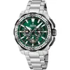 Image de Festina Montre Homme Analogique - Acier Inoxydable 316L Argenté - Quartz - Chronographe - Calendrier - Verre Minéral Haute Résistance - Étanche 20 ATM - F20724/3 Chrono Bike