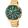 Image de Festina Montre Homme Analogique - Acier Inoxydable 316L Doré - Mouvement à Quartz - Chronographe - Calendrier - Verre Minéral Haute Résistance - Étanche 20 ATM - F20727/2 Chrono Bike