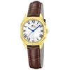 Image de LOTUS Montre Femme Analogique Cuir Marron - Mouvement Quartz - Verre Minéral Haute Résistance - Étanche 5 ATM - Élégante Classique Vintage - Calendrier 19046/1 - Old Money