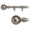 Image de Wadiga Tringle à Rideaux Extensible Métal Chromé Boule - 120 à 210cm