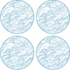 Image de Floorart - 4 Sets de table ronds Mer du Japon bleus- D.40 cm OS