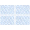 Image de Floorart - 4 Sets de table rectangulaires marbre arabe bleus - 30x45 cm OS