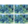 Image de Floorart - 4 Sets de table rectangulaires fond de mer en marbre bleus - 30x45 cm OS