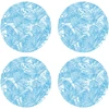 Image de Floorart - 4 Sets de table Feuilles ronds bleus - D.40 cm OS