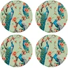Image de Floorart - 4 Sets de table Peacock 5 multicolores - D.40 cm OS