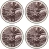 Image de Floorart - 4 Sets de table ronds Santo Domingo rouges - D.40 cm OS