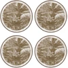 Image de Floorart - 4 Sets de table ronds Santo Domingo sépia - D.40 cm OS