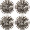 Image de Floorart - 4 Sets de table ronds Santo Domingo noir/blanc - D.40 cm OS