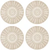 Image de Floorart - 4 Sets de table ronds plumes 4 Sets de table ronds plumes beiges - D.40 cm OS