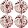 Image de Floorart - 4 Sets de table ronds chimpanzés rouges - D.40 cm OS