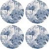 Image de Floorart - 4 Sets de table ronds palmiers bleus - D.40 cm OS