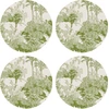 Image de Floorart - 4 Sets de table ronds imprimés palmiers verts - D.40 cm OS