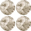 Image de Floorart - 4 Sets de table ronds impression palmier sépia - D.40 cm OS