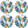 Image de Floorart - 4 Sets de table ronds Fleur de paradis multicolores - D.40 cm OS