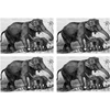 Image de Floorart - 4 Sets de table Éléphant rectangulaires 10 multicolores - 30x45 cm OS