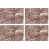 Image de Floorart - 4 Sets de table rectangulaires Santo Domingo rouges - 30x45 cm OS