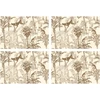 Image de Floorart - 4 Sets de table rectangulairess Chimpanzés sépia - 30x45 cm OS