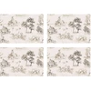 Image de Floorart - 4 Sets de table rectangulairess Sets de table Femmes dans les champs sepia multicolores - 30x45 cm OS