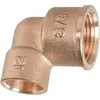 Image de Raccord laiton coudé 90° à souder - F 1/2' - diamètre 18 mm