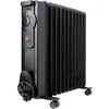 Image de BLACK+DECKER BXRA2300E - Radiateur à bain d’huile 2300W | 11 éléments de 140mm | Thermostat réglable | 2 puissances | Système de sécurité d’arrêt automatique en cas de surchauffe | Noir