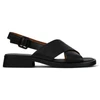 Image de Camper pour femme. K201600-002 Sandales en cuir Dana noir (37), 1 à 3 cm, Boucle, Casuel