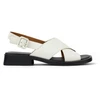 Image de Camper pour femme. K201600-004 Sandales en cuir Dana blanc (38), Plat, Boucle, Casuel