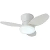 Image de BEL AIR HOME TAURUS Ventilateur de plafond avec moteur CC et lumière LED 24 W, 6 vitesses d'air et 3 températures de lumière, télécommande incluse, Blanc