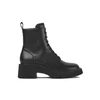 Image de Camper pour femme. K400577-001 Bottines en cuir noir Milah -Hauteur du talon : 5,4cm (38), Plat, Lacets, Fermeture éclair, Casuel
