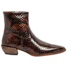 Image de Neosens S3353 Fantasy Python Brown/Ruche 41 Brown Femme Bottine À Talons 41