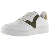 Image de Victoria Baskets Unisexe Madrid Effet Cuir & Pièces Colorées en Contraste & Bout Perforé 1258201 pour Adulte Kaki 37