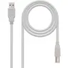 Image de Câble d'imprimante USB 2.0, mâle-mâle, Beige, 3mts