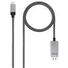 Image de NANOCABLE 10.15.5002 - Câble convertisseur USB-C vers DISPLAYPORT, Noir, 1,8 mètre