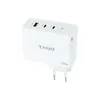 Image de TOOQ TQWC-GANQC2PD100W - Cargador de Pared GaN 2xUSB-C/PD + USB-A/QC 100W, Color Blanco