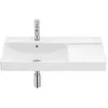 Image de Roca - Lavabo - Lavabo mural fineceramic asymétrique à gauche "Ona" avec jeu de fixations 800 x 460 mm - blanc mat -