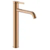 Image de ROCA A5A349ERG0 ONA Grifo Monomando Lavabo Caño Alto Desagüe Clic Clac Oro Rosa