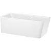 Image de Roca - Baignoires îlots - Baignoire en îlot d'angle asymétrique ONA Biplace 260L en Stonex, Angle gauche avec vidage et siphon