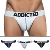 Image de Addicted Lot de 3 Strings Mesh Push Up Noir - Marine - Blanc XL