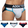Image de Addicted Lot de 3 Jock Straps Second Skin Blanc - Marine - Bleu R 2XL