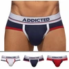 Image de Addicted Lot de 3 Slips Tommy Coton Bleu Marine - Blanc - Rouge L