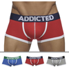 Image de Addicted Lot de 3 Boxers Courts Basic Coton Rouge - Gris - Bleu 2XL