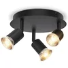 Image de Aigostar Plafonnier LED Rond Moderne à 3 Spots Rotatifs Plafonnier LED ø200mm pour Cuisine, Salon et Chambre (Sans Ampoules GU10)