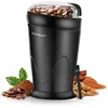Image de Aigostar Moulin à Café Électrique, Moulin à Épices Avec Lame En Acier Inoxydable, Moulin Multifonctionnel pour Moudre Grains à Café, Épices, Graine, Capacité de 60 gr, 150W, Noir