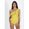 Image de Admas - Maillot de bain avec bonnets à volants latéraux jaune 42