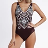 Image de Admas - Maillot de bain 1 Pièce Vada imprimé marron chocolat 44