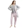 Image de ADMAS Sleep All Day Peignoir à manches longues pour femme, Gris - jaspe, M