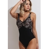 Image de Admas - Maillot de bain élégant effet seconde peau noir 42
