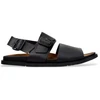 Image de Camper pour homme. K101092-001 Sandales en cuir Lluc noir (43), Plat, Boucle, Casuel